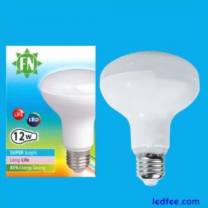 8x 12W R80 Reflector Spot Light LED ES Bulb E27 Daylight White 6500K Lamp 1000lm