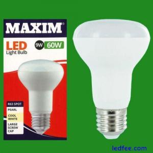 4x 9W =60W LED R63 Reflector Spotlight 4000K Cool White ES E27 Light Bulbs Lamp