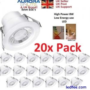 20x Pack 8W LED Downlight Cool White 4000 Aurora Enlite Spryte 240v Ceiling Spot