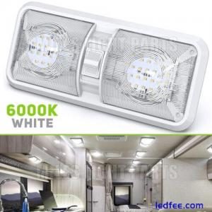 12V LED Lights Campervan RV Ceiling Dome White 6000K Van Interior Light Caravan