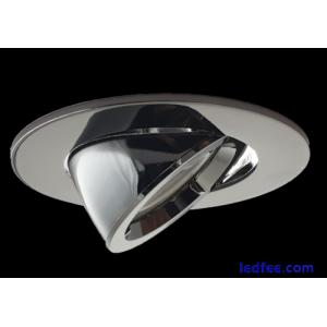 Recessed Tilt Ceiling Downlight Large Black GU10 Scoop Directional Spotlight