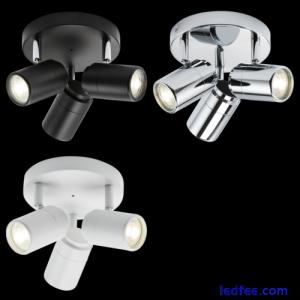 Modern Bathroom Triple Spot Light Fitting 3 x 20W GU10 Knightsbridge