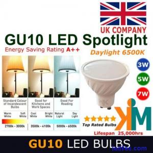 GU10 LED Bulbs  Spotlights LED Lights Energy A++ Rating Daylight Colour 6500K 5W