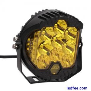 (Yellow) 5in LED Offroad Light Work Light Spotlight 90W 5000LM IP67