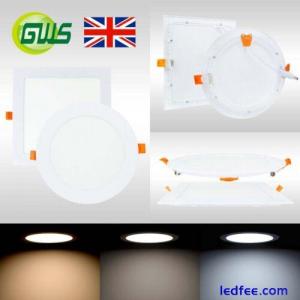 LED Recessed Flush Mounted Ceiling Slim Panel DownLight Round Square Top Quality