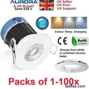 LED Downlight 4w Cool/Natural/Warm White Light Fire Rated IP65 240v Aurora