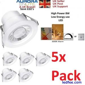 5x Pack Downlight LED 8W Dimmable Warm White Aurora Enlite Spryte 240v Ceiling