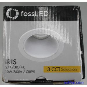 FossLED LED Downlight IRIS IP65 Dimmable 10W CRI95 Fire Rated 2700k - New