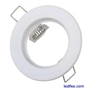 White Recessed Ceiling Downlight Trims GU10 LED Round Fixed Spot Lights Fitting