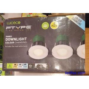 Luceco FTYPE LED Fire-rated Colour changing Downlight 6W IP65, 6 Pack