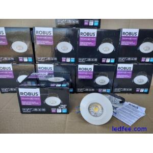 10x Downlight LED IP65 Cool White 6w 4000k Robus Triumph Fire Rated Ceiling