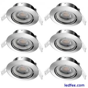  YUNLIGHTS 6pcs 6W LED Dimmable Recessed Ceiling Downlight Adjustable LED
