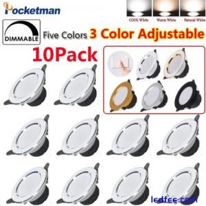 10Pack Dimmable LED Downlight Spotlight 5W Recessed Ceilinglight PanelLight 220V