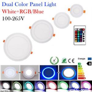 Dual Color Round LED Recessed Ceiling Downlight Panel Spotlight Home Office Lamp