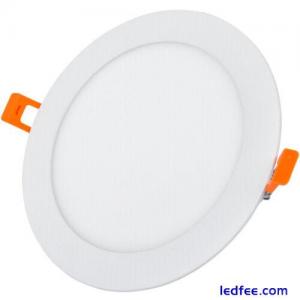LED Ceilling Fixture Recessed Mount Ultra Thin Round Light SMD Downlight White