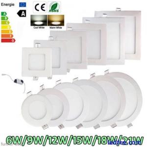 Dimmable Epistar Recessed LED Panel Light 9W 12W 15W 18W 21W Ceiling Down Lights
