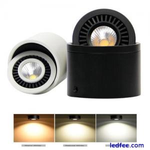 Dimmable Surface Mounted LED Ceiling Down light 360° rotating White / Black LTW 