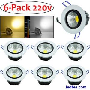 1/6pcs LED Downlight 3W Recessed Round LED Ceiling Lamp AC 220V-240V