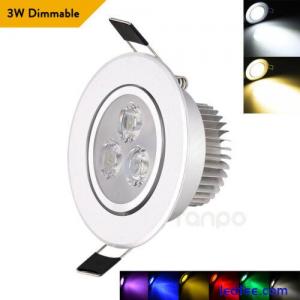 3W Dimmable LED Recessed Ceiling Downlight Fixture Lamp Spotlight with Driver