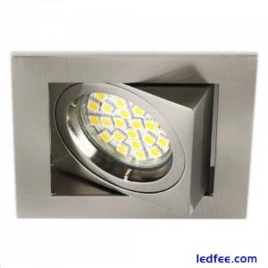 10X Satin Ceiling Downlight Adjustable Recessed Spotlight Square GU10 LED Lights