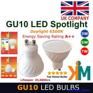 7W 5W 3W GU10 LED Bulbs GU10 LED Lights Downlights Energy A++ Daylight 6500K