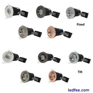Fire Rated Recessed Downlight Fixed Tilt Kitchen Spot GU10 LED Ceiling Lights
