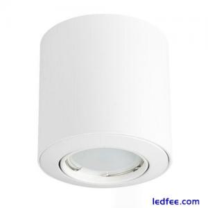 White Surface Mounted Tiltable Downlights Ceiling Light Spotlight LED GU10 Bulbs