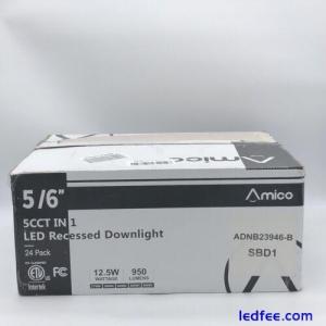 Amico 5/6 inch 5CCT LED Recessed Lighting Dimmable 2700K-6000K 950LM 23 Pack