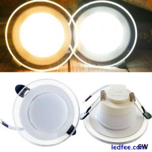 Recessed LED Ceiling Light Panel Down Light Round Kitchen Bathroom Wall Lamps UK