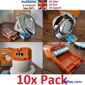 10x Downlight LED Chrome Fire ...