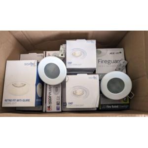 Selection of 12 x White Downlights for Indoor Use Matt White Ceiling Spot Light