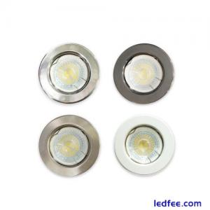 4x LED Recessed Ceiling Lights GU10 Round Downlight Fixed IP20 Spotlight Fitting