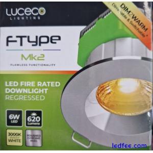 LUCECO FTYPE MK2 LED FIRE RATED DOWNLIGHT REGRESSED BQFTR6D2W3PC-01