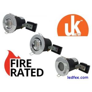 Fire Rated Recessed Downlight GU10 LED Tilt/Fixed Round Dimmable Spotlights