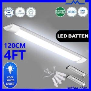 4FT LED Strip Lights Batten Tube Light Office Shop Garage Ceiling Lamp Daylight