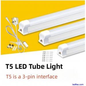 3Pcs T5/T8 LED Tube Light 1FT/2FT Fluorescent Lamp Bulb Replacement