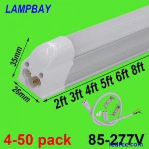 LED Tube Light 2ft 3ft 4ft 5ft 6ft 8ft Slim Bar Lamp T5 Integrated Bulb Fixtures