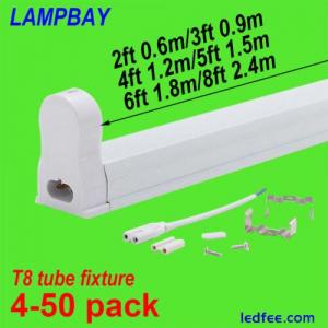 LED Tube Light Fixture Linkable G13 Bulb Housing T8 Bar Lamp holder Fittings