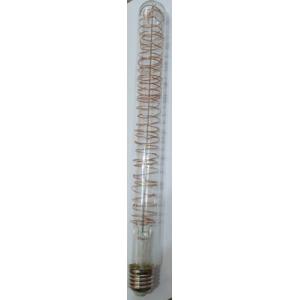 Decorative tube clear glass, copper string LED light bulb, E27, 300mm, 4000k