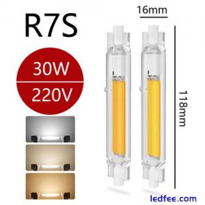 R7S COB LED Bulb Halogen Tube 78mm 15W 118mm 30W Glas Lampe  Ersetzen SE