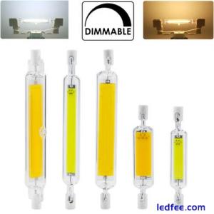 Dimmable R7s LED COB Light Bulb 78mm 118mm 12W 25W Glass Tube Ceramics Lamp