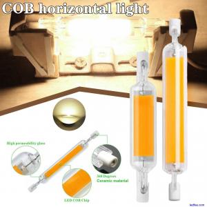 LED R7S Halogen Bulbs 10W 78mm /118mm Glas COB Tube Lampe Dimmbar Er O1E9