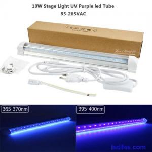 T8 UV LED Tube Blacklight 10W 48leds 365nm 395m 85-265v 32cm Purple Bar Lamp