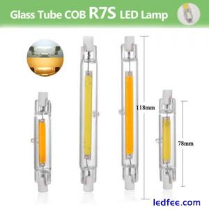 R7s LED 78mm118mm Glas Kalt/Warmweiß Dimmbar COB Ersetzen Halogenlampe Tube 220V