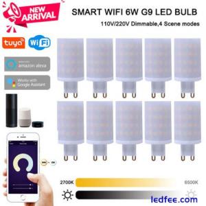6W Smart WiFi LED Glühbirne G9 RGB Dimmbar Birne Lampe w/Alexa Google Home TUYA