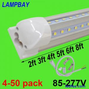 LED Tube Lights V shaped 2ft 3ft 4ft 5ft 6ft 8ft Bar Lamp T8 Integrated Fixture