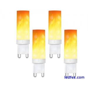 4 Pack 360 Degree G9 Flame Lamp LED Light Bulb 0.5W Energy Class A