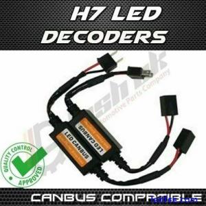 2x H7 LED Headlight Canbus Error Free Warning Resistors Decoder Anti Flicker