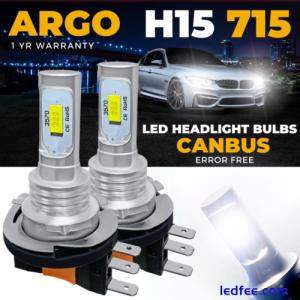 H15 Led DRL High Beam Headlight Bulb Canbus Error Free Bright White 6000k Bulbs