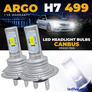 H7 Led Xenon White Canbus Error Free 6000k Car High Low Beam Headlight Bulbs 12v